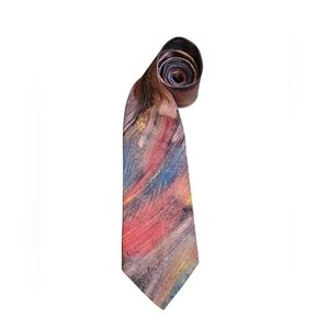 Hardy Amies London Abstract Silk Tie | Painterly Print | Vintage Designer Neckti